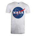 White - Front - NASA Mens Circle Logo T-Shirt