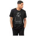 Black - Side - Peanuts Mens Snoopy Kennel T-Shirt