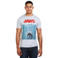 Grey-Blue-Red - Side - Jaws Mens Poster T-Shirt