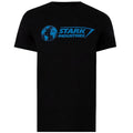 Black-Blue - Front - Marvel Mens Stark Industries Logo T-Shirt