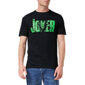 Black - Side - Batman Mens The Joker Text Cotton T-Shirt