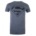 Dark Heather-Black - Front - Superman Mens Monochrome Cotton T-Shirt