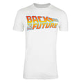 White - Front - Back To The Future Mens Logo Cotton T-Shirt