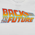 White - Side - Back To The Future Mens Logo Cotton T-Shirt