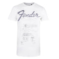 White - Front - Fender Mens Patent Print T-Shirt