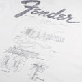 White - Side - Fender Mens Patent Print T-Shirt
