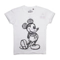 White - Front - Disney Girls Mickey Mouse Sketch T-Shirt