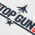 White - Side - Top Gun Mens Logo Cotton T-Shirt