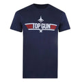 Navy - Front - Top Gun Mens Logo Cotton T-Shirt
