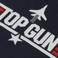 Navy - Side - Top Gun Mens Logo Cotton T-Shirt