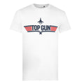 White - Front - Top Gun Mens Logo Cotton T-Shirt