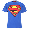 Royal Blue-Red-Yellow - Front - Superman Boys Logo T-Shirt