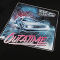 Black - Side - Back To The Future Mens Outatime Cotton T-Shirt