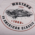 Natural - Side - Ford Mens Mustang Cotton T-Shirt