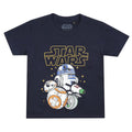 Navy - Front - Star Wars Boys Droids T-Shirt