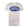 Natural - Front - Ford Mens Logo Cotton T-Shirt