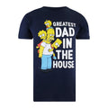 Navy - Front - The Simpsons Mens Greatest Dad In The House T-Shirt