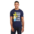 Navy - Side - The Simpsons Mens Greatest Dad In The House T-Shirt