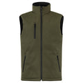 Fog Green - Front - Clique Mens Softshell Padded Gilet