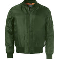 Army Green - Front - Clique Unisex Adult Bomber Jacket