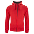 Red - Front - Clique Mens Classic Full Zip Hoodie