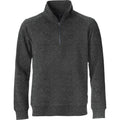Anthracite Melange - Front - Clique Unisex Adult Classic Half Zip Sweatshirt