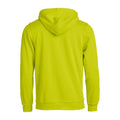 Visibility Green - Back - Clique Unisex Adult Basic Hoodie