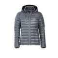 Grey - Front - Clique Womens-Ladies Hudson Padded Jacket