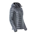 Grey - Side - Clique Womens-Ladies Hudson Padded Jacket