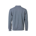 Grey - Back - Clique Unisex Adult Melange Polo Sweatshirt
