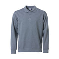 Grey - Front - Clique Unisex Adult Melange Polo Sweatshirt