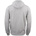 Grey Melange - Back - Clique Mens Premium Organic Cotton Full Zip Hoodie