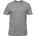 Grey Melange - Front - Clique Mens Premium Melange T-Shirt