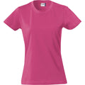 Bright Cerise - Front - Clique Womens-Ladies Plain T-Shirt