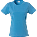 Turquoise - Front - Clique Womens-Ladies Plain T-Shirt