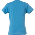 Turquoise - Back - Clique Womens-Ladies Plain T-Shirt