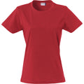 Red - Front - Clique Womens-Ladies Plain T-Shirt