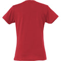 Red - Back - Clique Womens-Ladies Plain T-Shirt