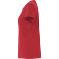 Red - Side - Clique Womens-Ladies Plain T-Shirt