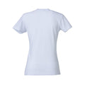 White - Back - Clique Womens-Ladies Plain T-Shirt