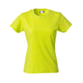 Visibility Green - Front - Clique Womens-Ladies Plain T-Shirt