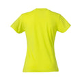 Visibility Green - Back - Clique Womens-Ladies Plain T-Shirt