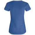 Blue Melange - Back - Clique Womens-Ladies Slub T-Shirt