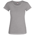 Grey - Front - Clique Womens-Ladies Slub T-Shirt