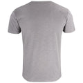 Grey - Back - Clique Mens Slub Fitted T-Shirt