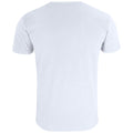 White - Back - Clique Mens Slub Fitted T-Shirt