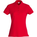Red - Front - Clique Womens-Ladies Plain Polo Shirt