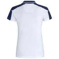 White-Navy - Back - Clique Womens-Ladies Pittsford Polo Shirt