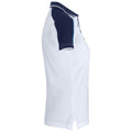 White-Navy - Side - Clique Womens-Ladies Pittsford Polo Shirt
