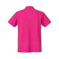 Bright Cerise - Back - Clique Mens Basic Polo Shirt